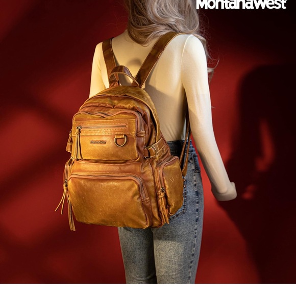 Montana West Medium for Men Women Casual Daypack for Travel gold color - Picture 3 of 6